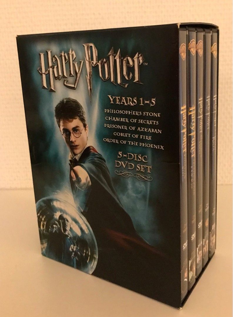Harry Potter DVD elokuvat 1-5, boxi