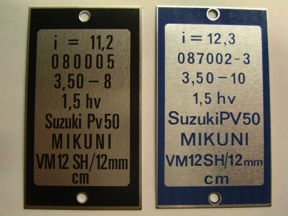 Suzuki PV50 ja suzuki R tyyppikilpi