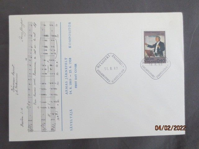 FDC Armas Järnefelt 1969