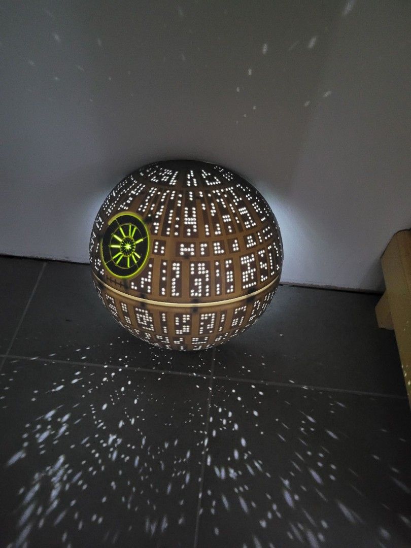 Death Star 3d seinävalaisin Star Wars retro