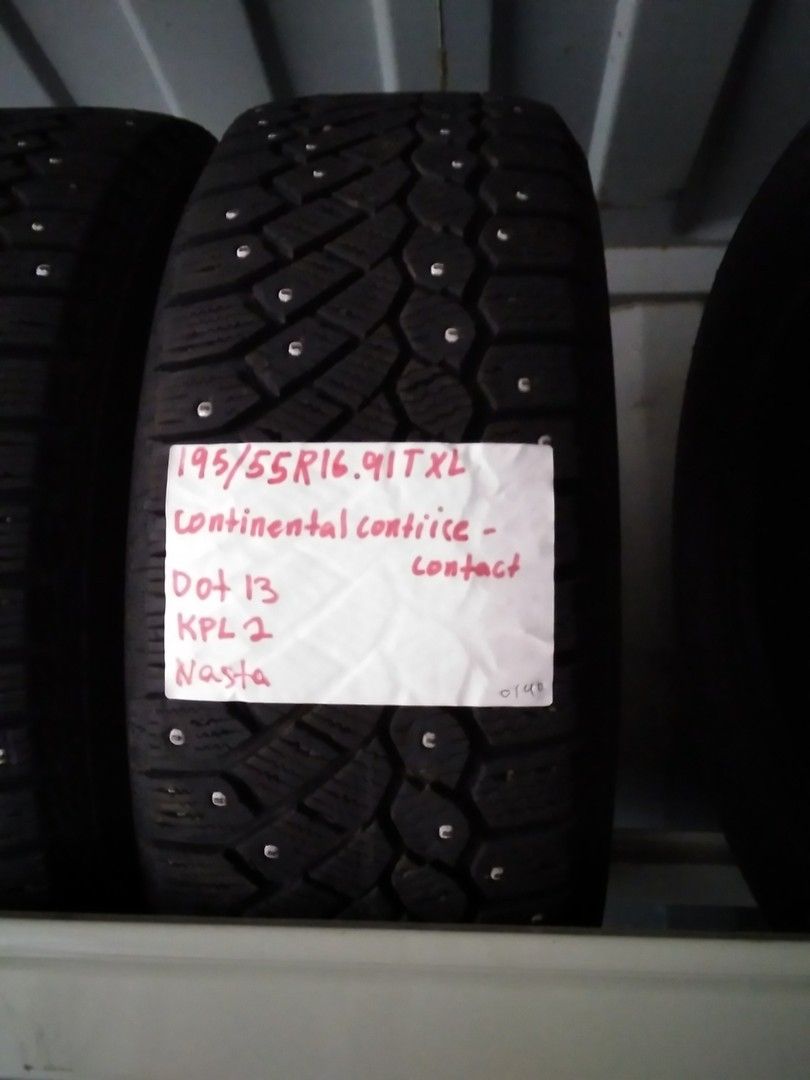 Nastarenkaat 195/55R16 Continental contiice 2kpl