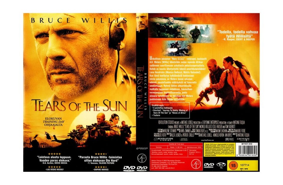 UUSI Tears Of The Sun DVD (2003) - Ilmainen Toimitus