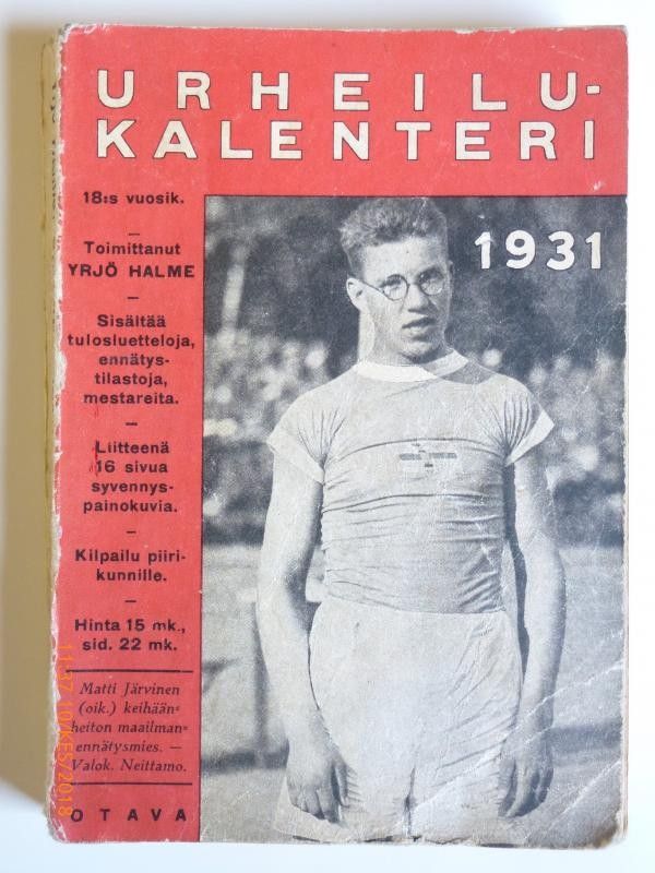 Urheilu-Kalenteri 1931 . Yrjö Halme