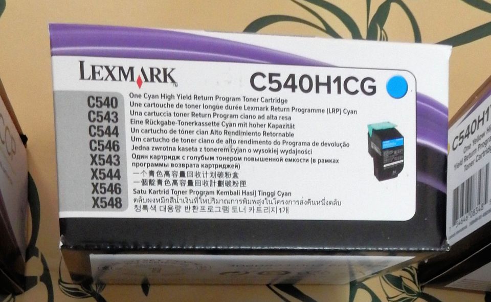3 kpl Lexmark C540H1CG laservärikasetti