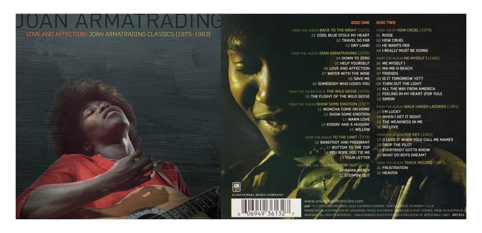 UUSI Joan Armatrading Classics 2CD (2003) - Ilmainen Toimitus