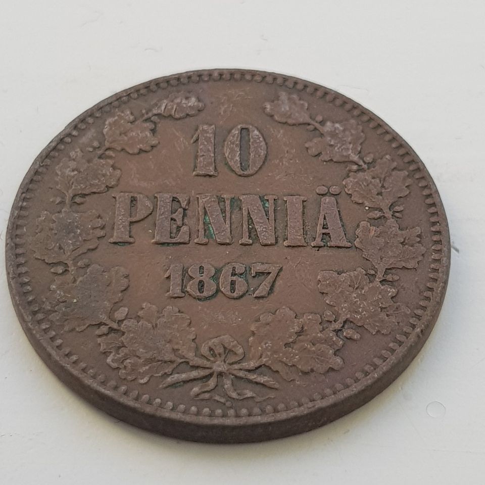 10 penniä 1867
