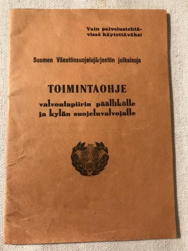 Toimintaohje valvontapiirin päällikölle vuosi 1942