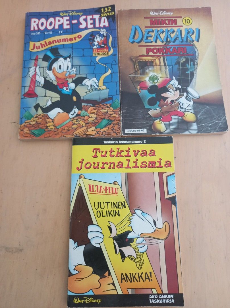 Disney sarjakuvakirjat 3 kpl