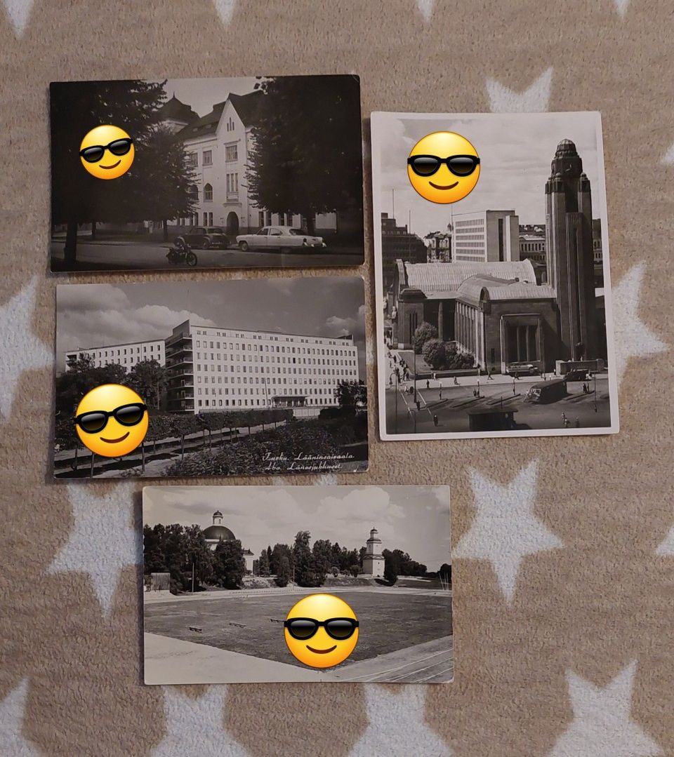 Vanhoja postikortteja ja valokuva