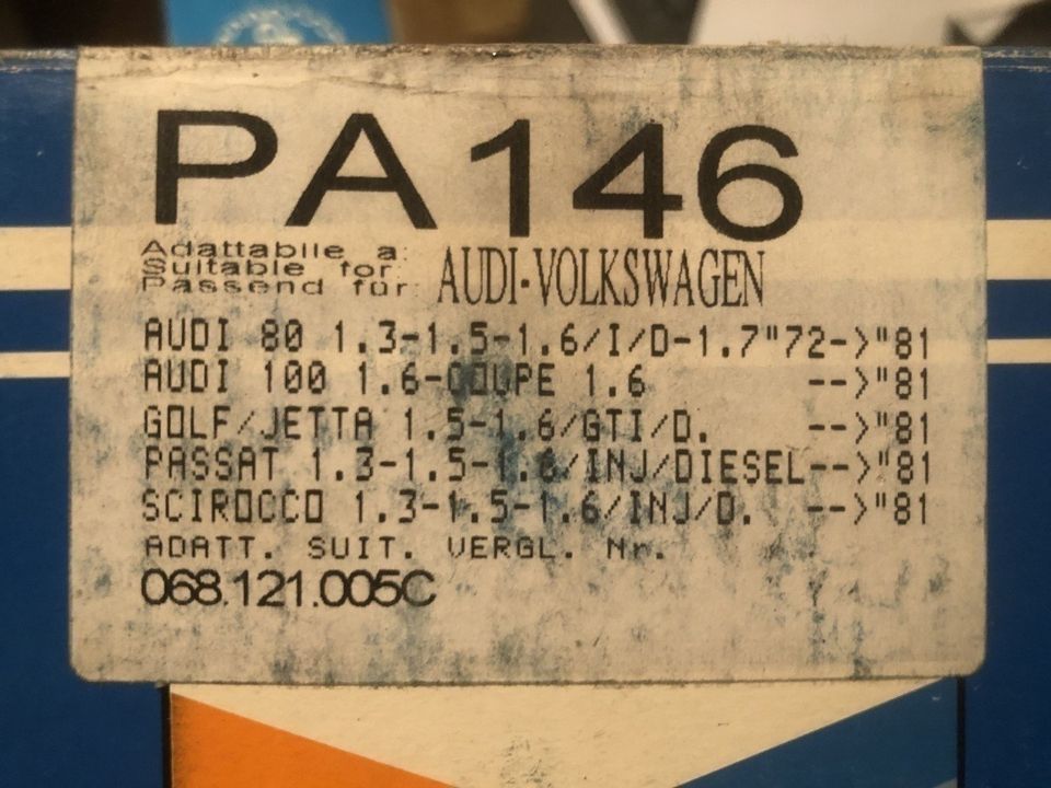 Audi/VW 1.3-1.7 Vesipumppu 72-81