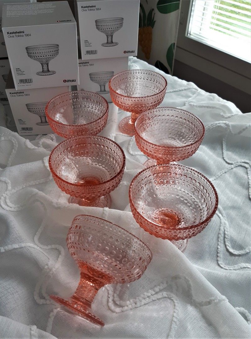 Iittala Kastehelmi jalalliset kulhot, 6kpl