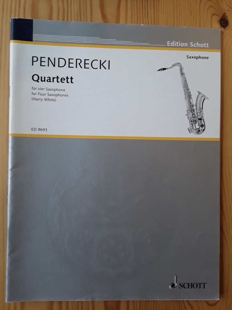 Nuotti: Penderecki: Quartett, 4 saksofonia