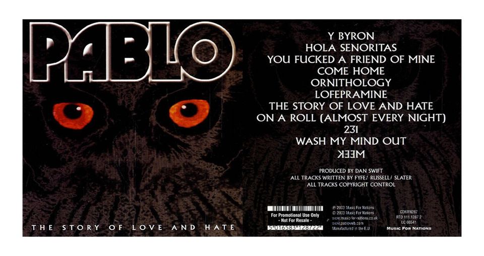 UUSI Pablo The Story Of Love & Hate CD (2003) - Ilmainen Toimitus