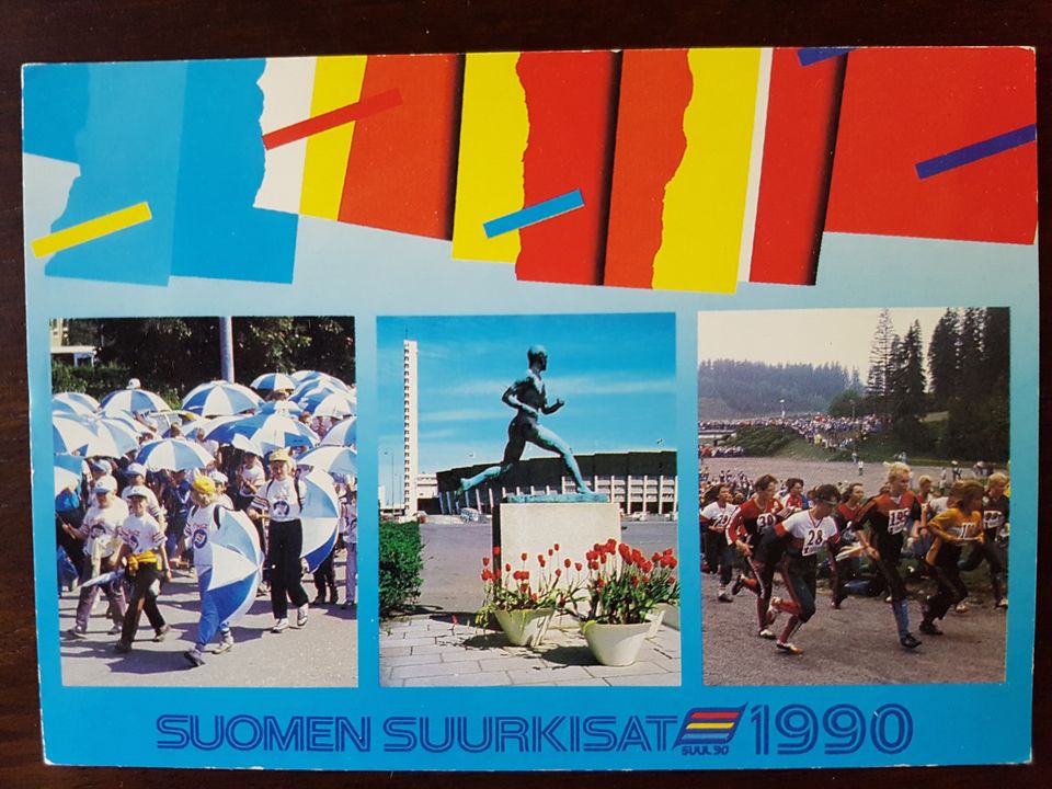 Postikortti Helsinki Suomen Suurkisat v. 1990