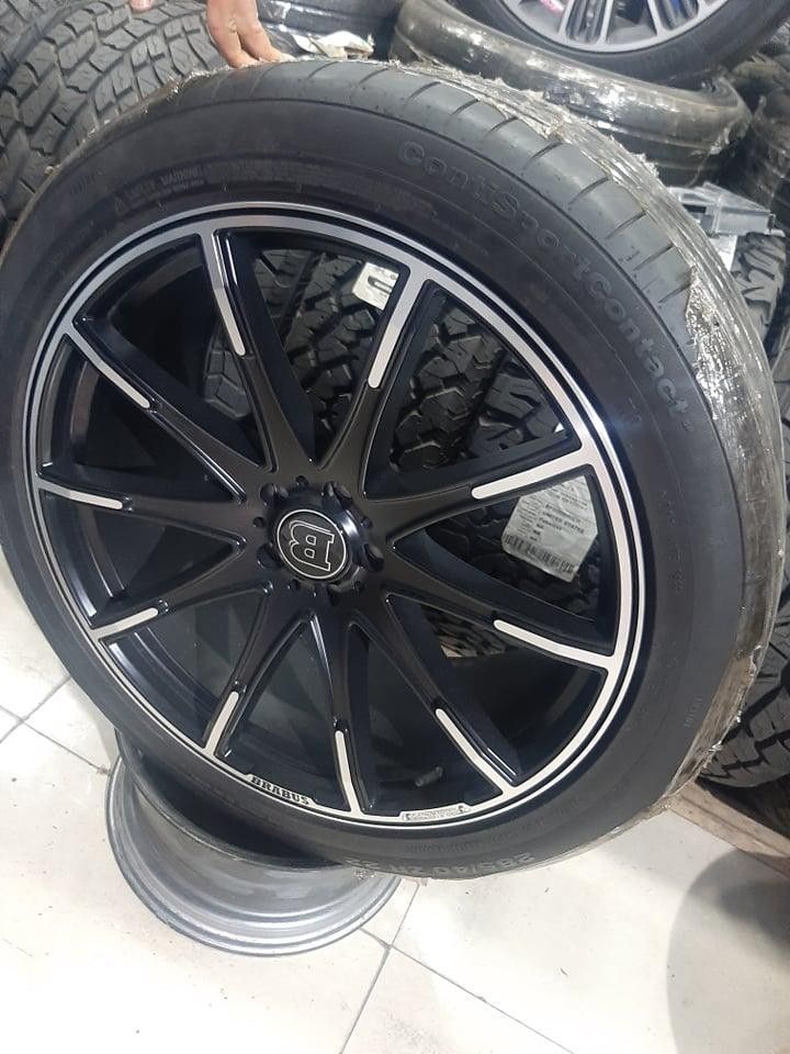 Brabus 22x10 5x112 et45 66.6 +285/40R22Continental