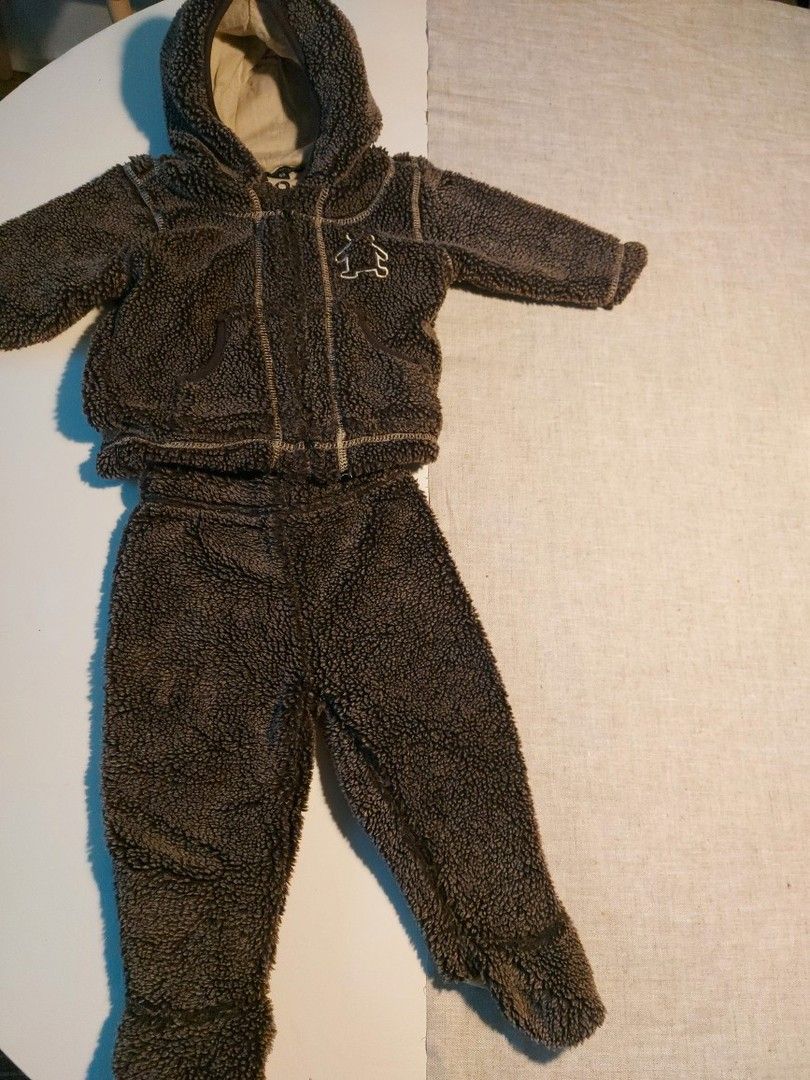 Teddykangas takki ja housut 68cm