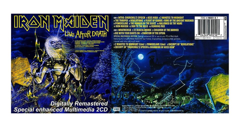 UUSI Iron Maiden Live After Death 2CD (1998) - Ilmainen Toimitus