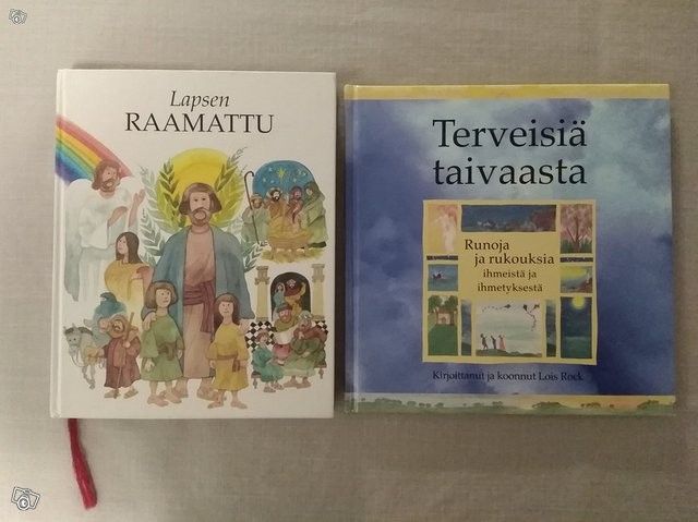 Lasten Raamattu ja Terveisiä taivaasta -kirjat
