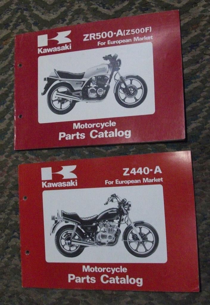 Kawasaki z 440 ja zr 500 varaosaluettelot