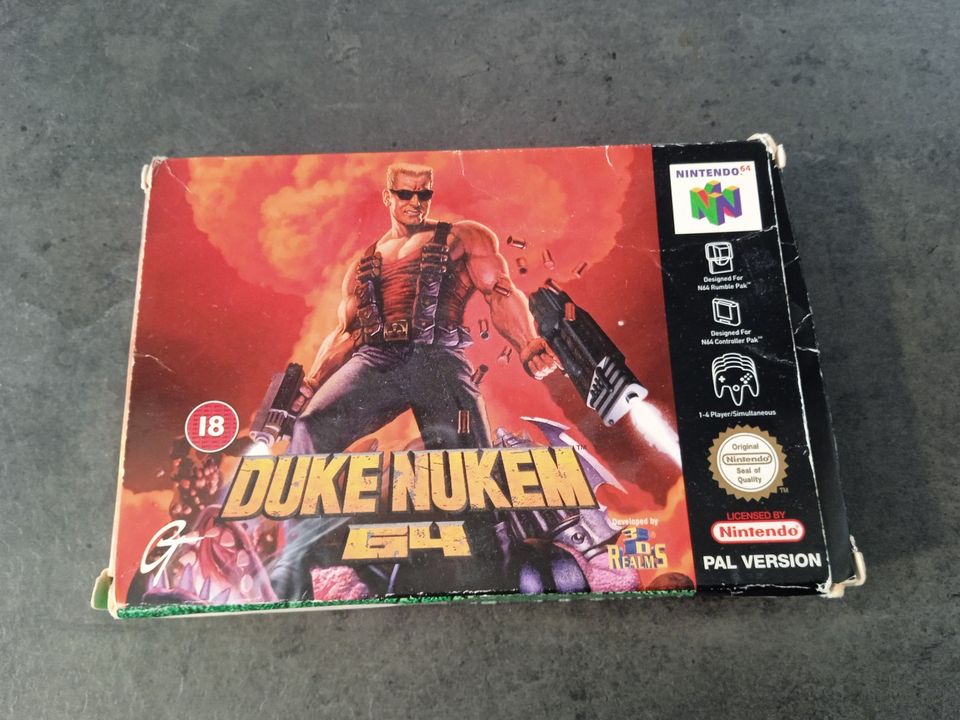 Duke Nukem N64 PAL Laatikko Ohjekirja