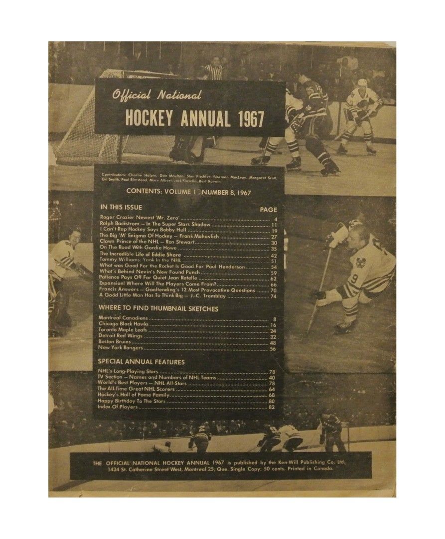 Official National Hockey Annual (1967) - Ilmainen Toimitus