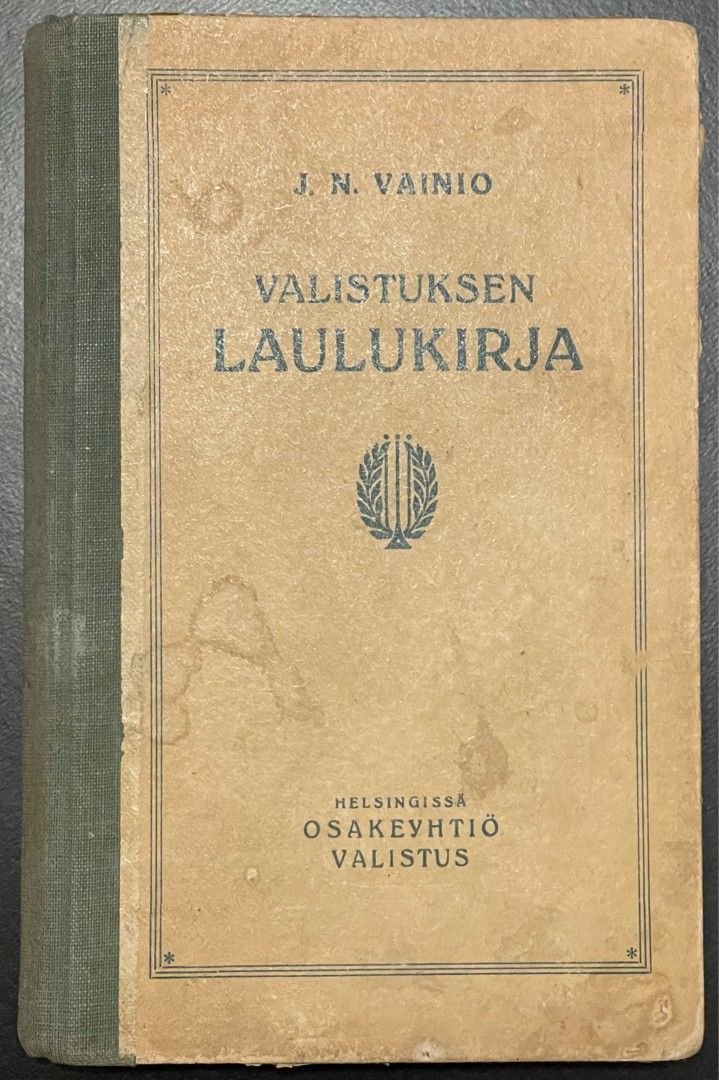 J. N. Vainio: Valistuksen laulukirja 1925
