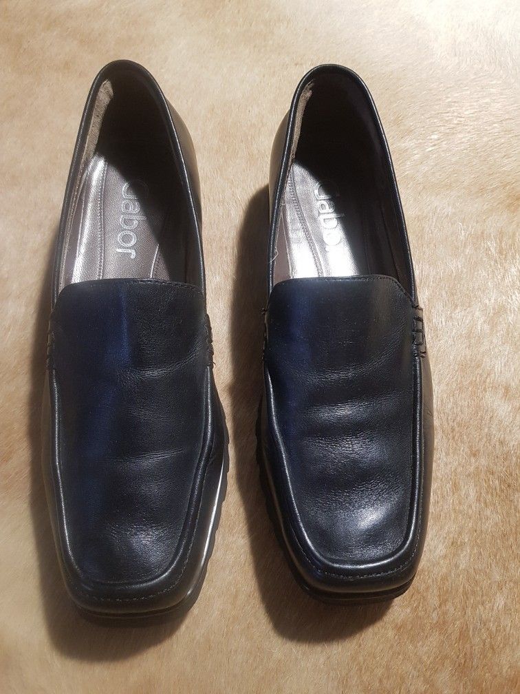 Gabor mustat nahkaa loaferit 6.6/26cm