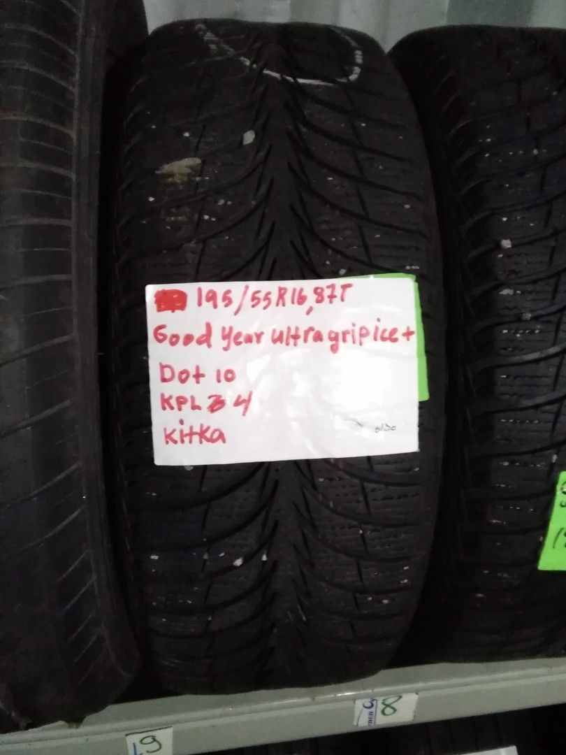 Kitkarenkaat 195/55R16 Good year ultragrip ice+