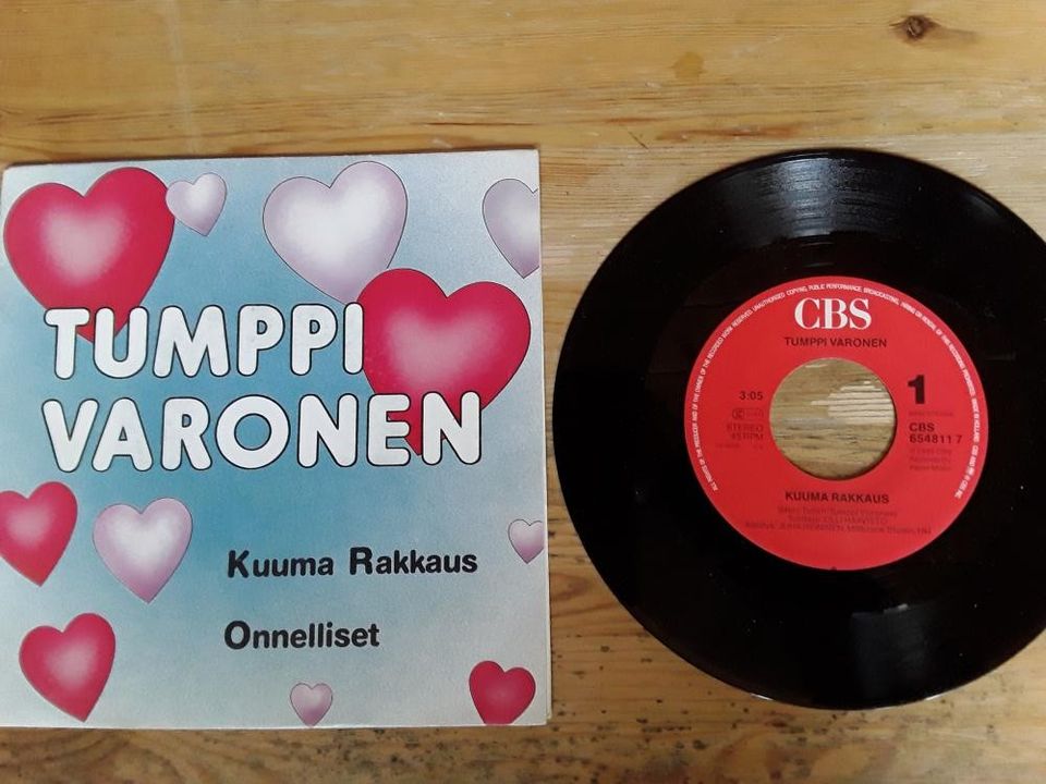 Tumppi Varonen 7" Kuuma rakkaus / Onnelliset