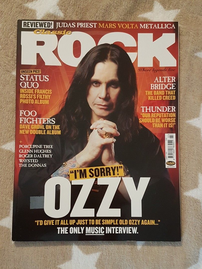 Classic Rock lehti mm. Ozzy, Status Quo