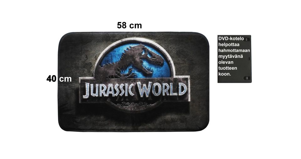 UUSI Jurassic World Kynnysmatto 58 x 40 cm - Ilmainen Toimitus