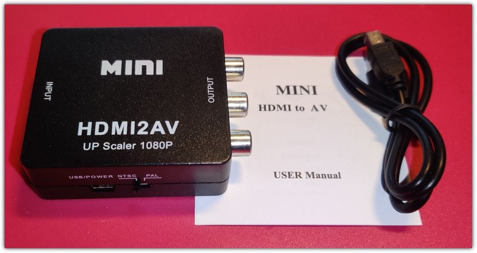 Minikomposiitti: HDMI - AV CVBS /RCA -adapteri