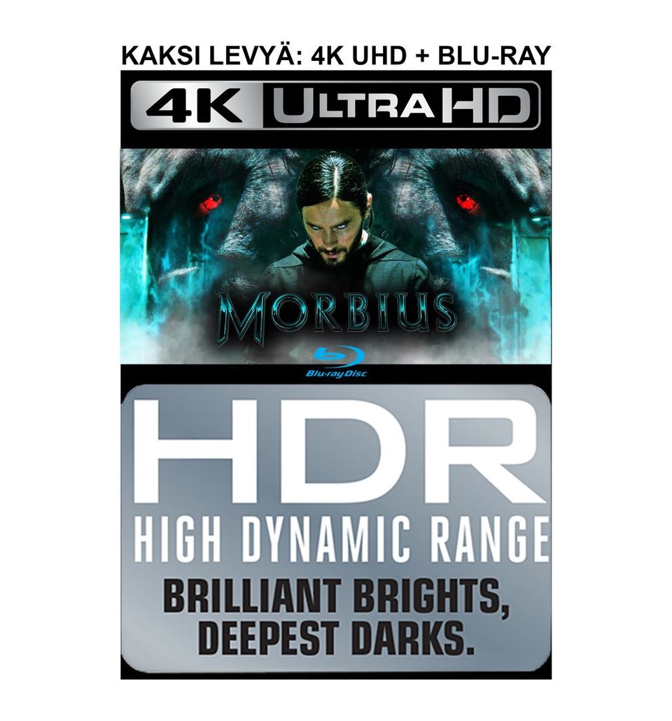 UUSI Morbius (2022) 4K UHD HDR + Blu-ray - Ilmainen Toimitus