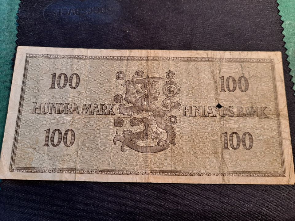 100 markan seteli vuodelta 1955