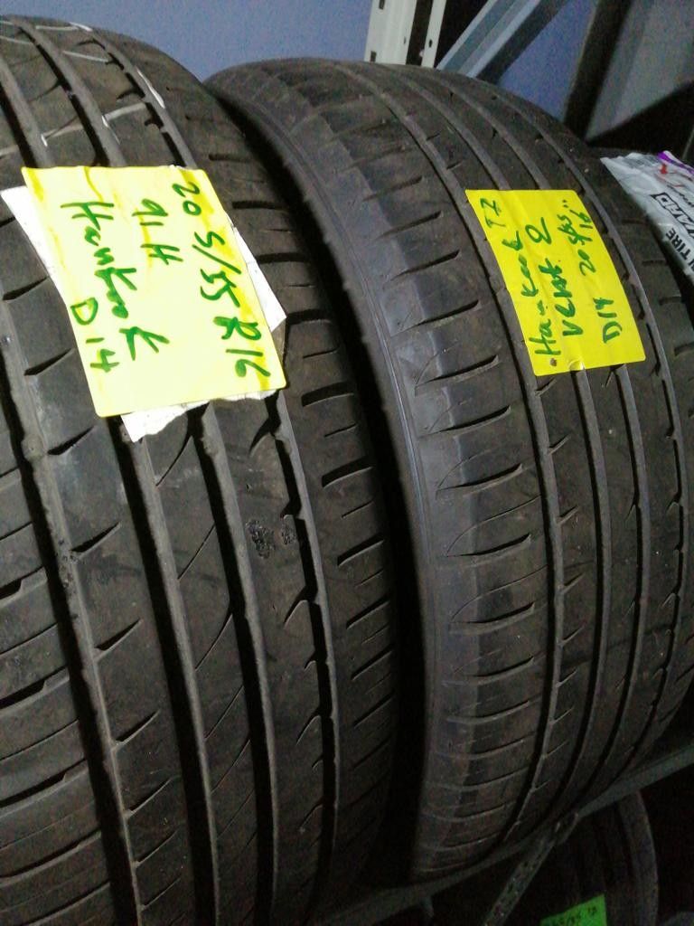 Kesärenkaat 205/55R16. 2 kpl