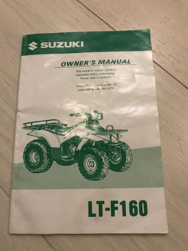 Suzuki LT-F160 owners manual