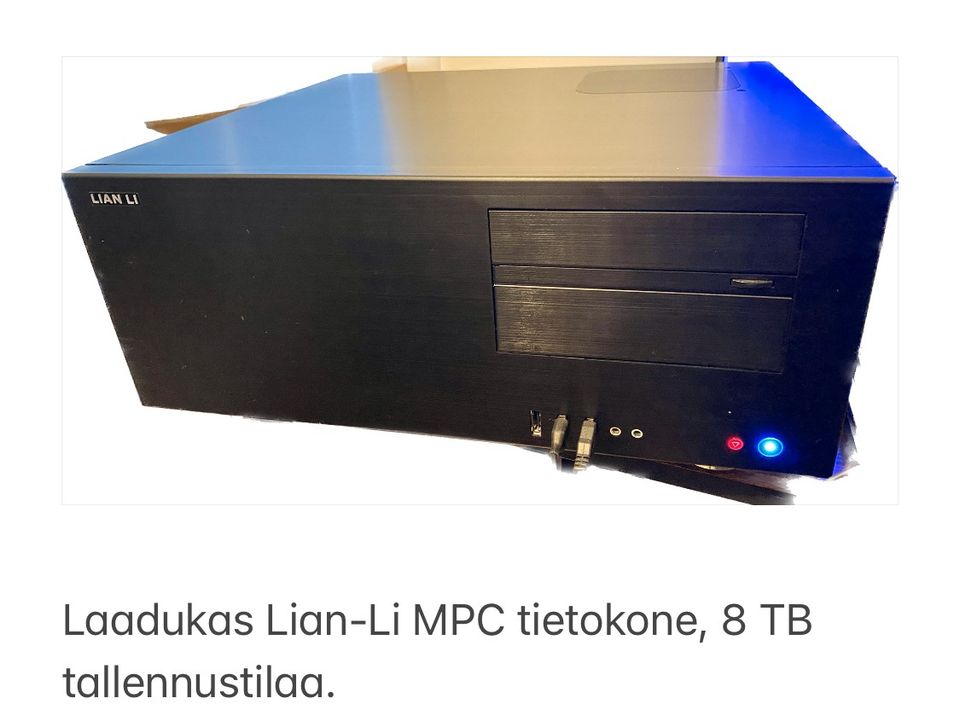 Laadukas Lian-Li MPC tietokone, 8 TB