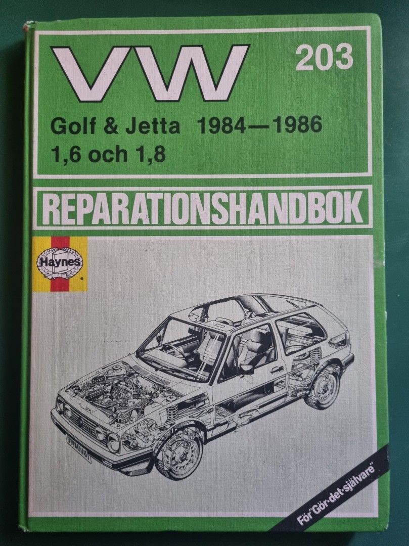 Volswagen Golf & Jetta 1984-1986 korjauskirja
