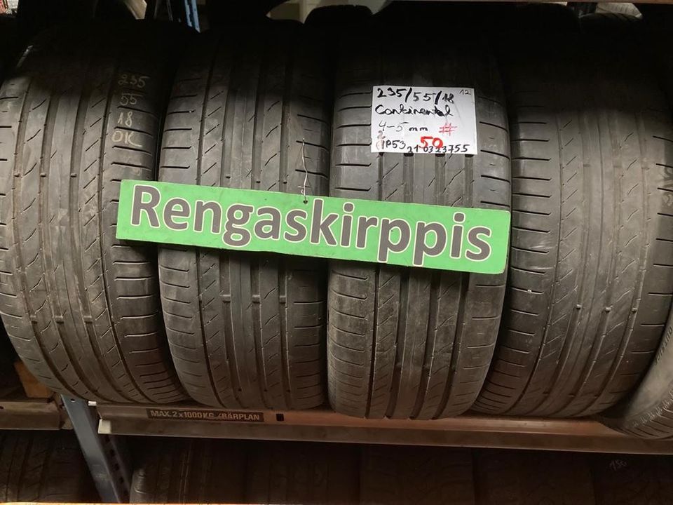 235/55R18 käytetyt kesärenkaat Continental