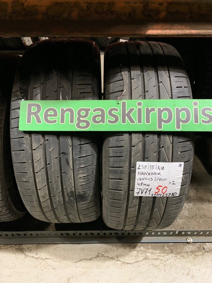 235/55R18 käytetyt kesärenkaat Hankook