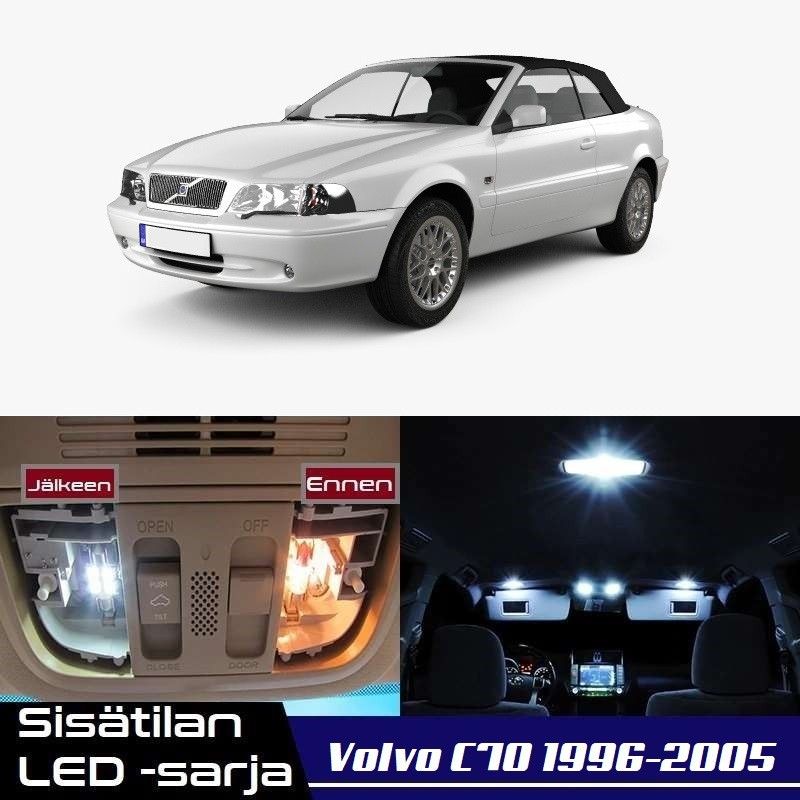 Volvo C70 (MK1) Sisätilan LED -muutossarja 6000K