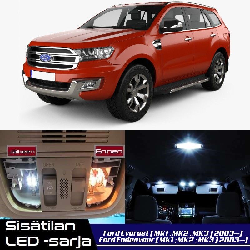 Ford Everest / Endeavour Sisätilan LED -muutossar