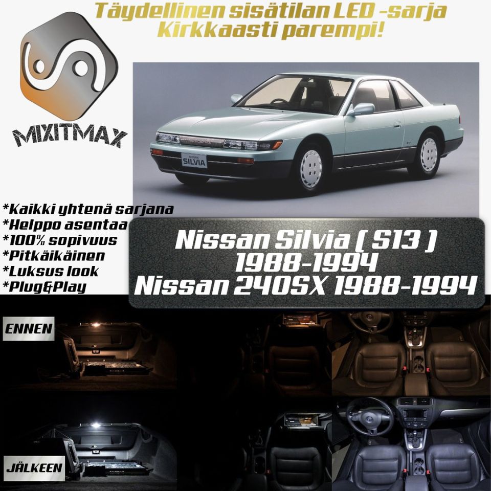Nissan Silvia / 240SX (S13) Sisätilan LED -muutos