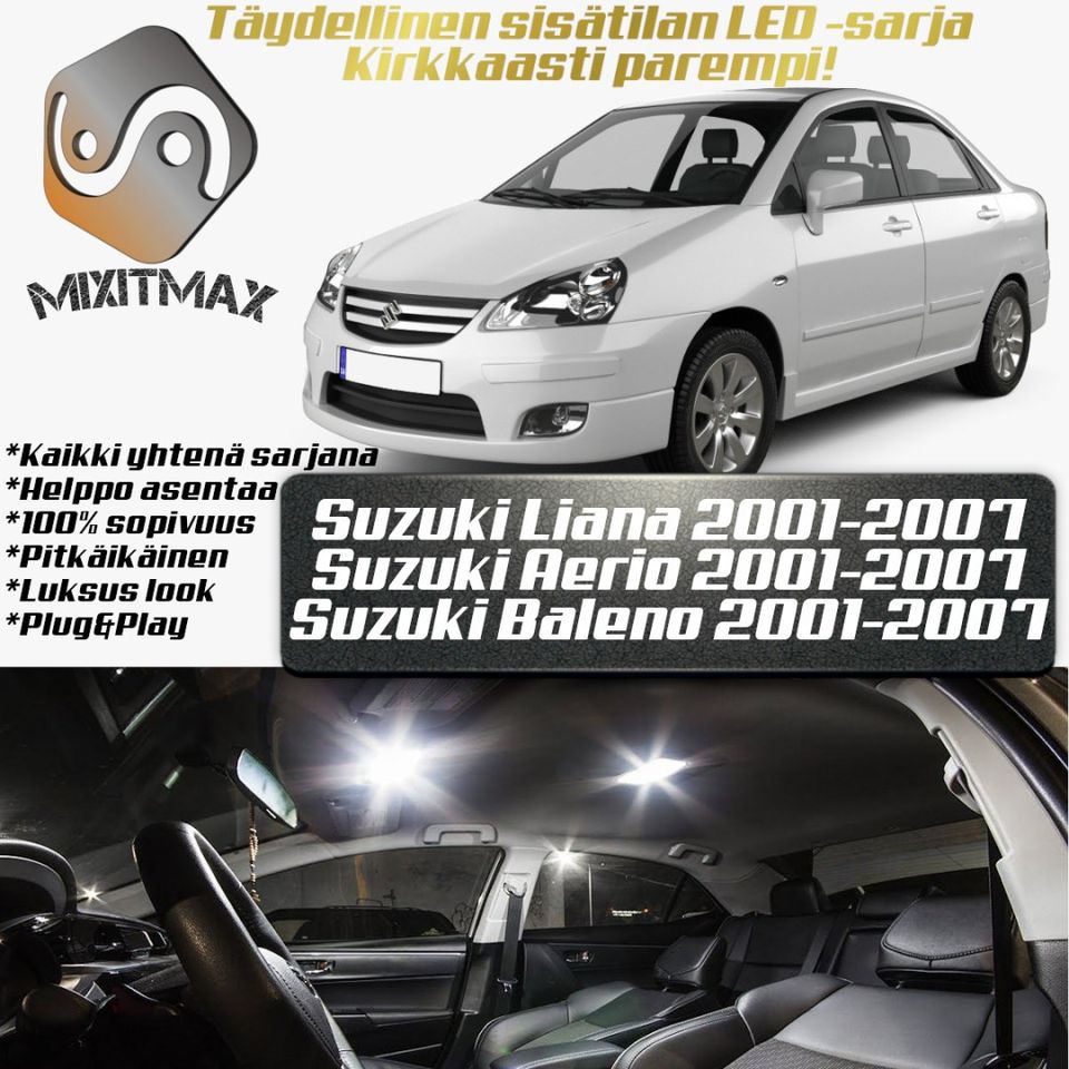 Suzuki Liana / Aerio Sisätilan LED -muutossarja