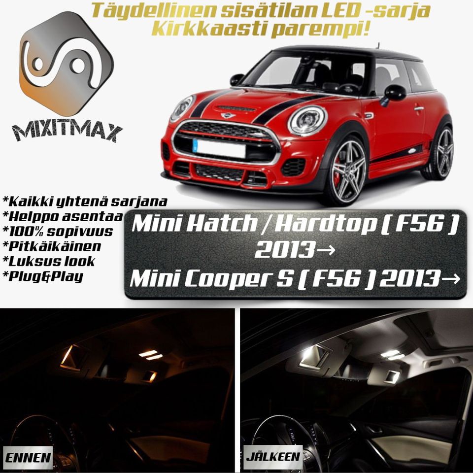 Mini Hatch (F56) Sisätilan LED -muutossarja 6000K