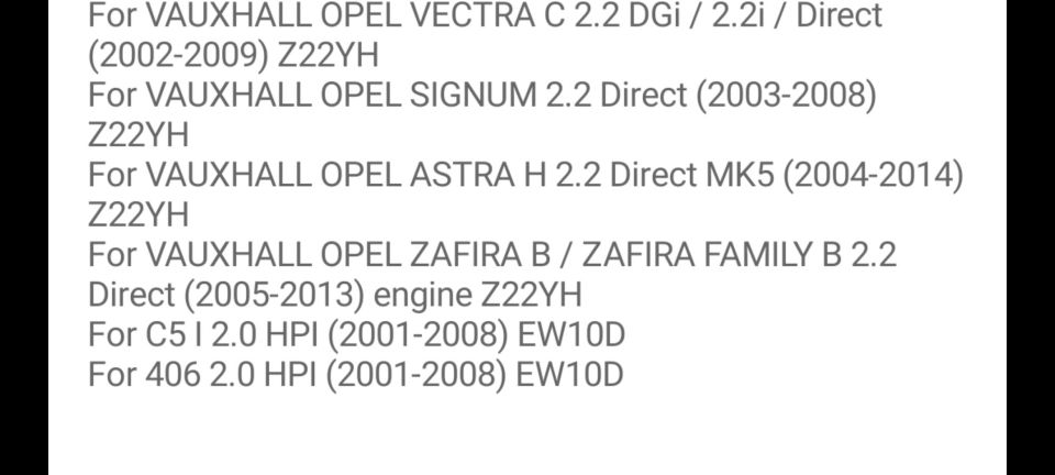 Korkeapainepumppu  Opel 2.2 direct z22yh