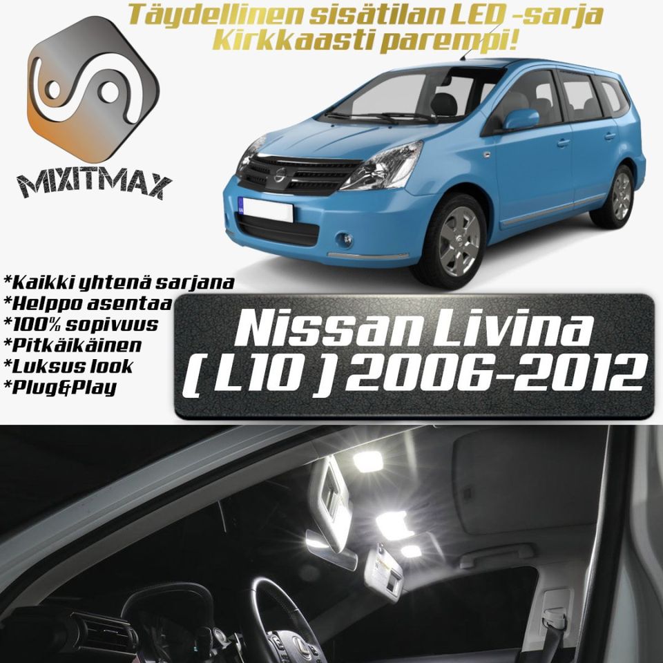 Nissan Livina (L10) Sisätilan LED -muutossarja