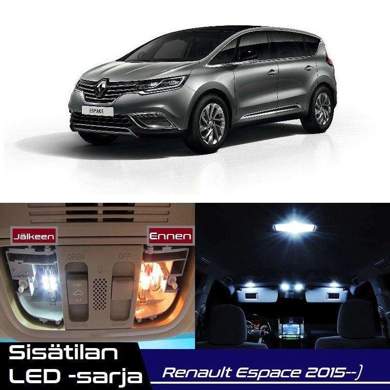 Renault Espace V Sisätilan LED -muutossarja 6000K