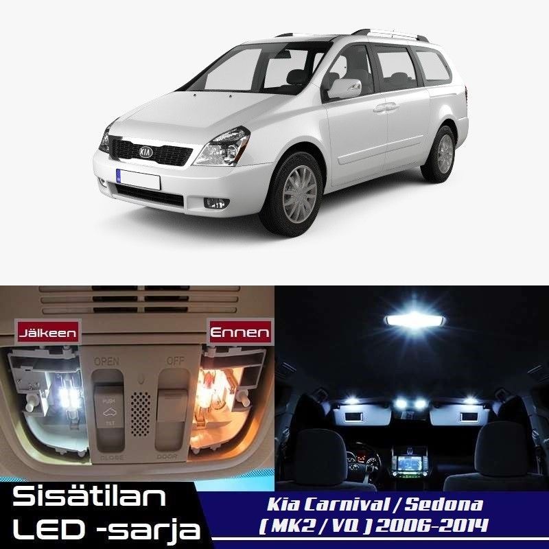 Kia Carnival (VQ) Sisätilan LED -muutossarja 6000k