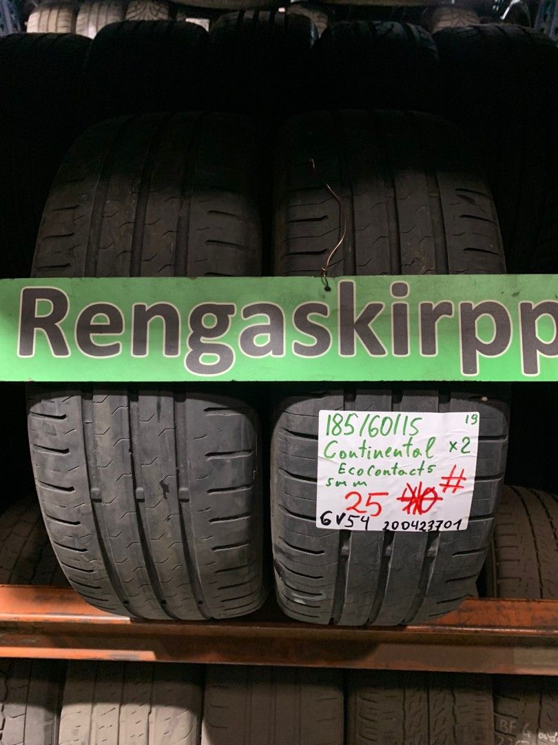 185/60R15 käytetyt kesärenkaat Continental